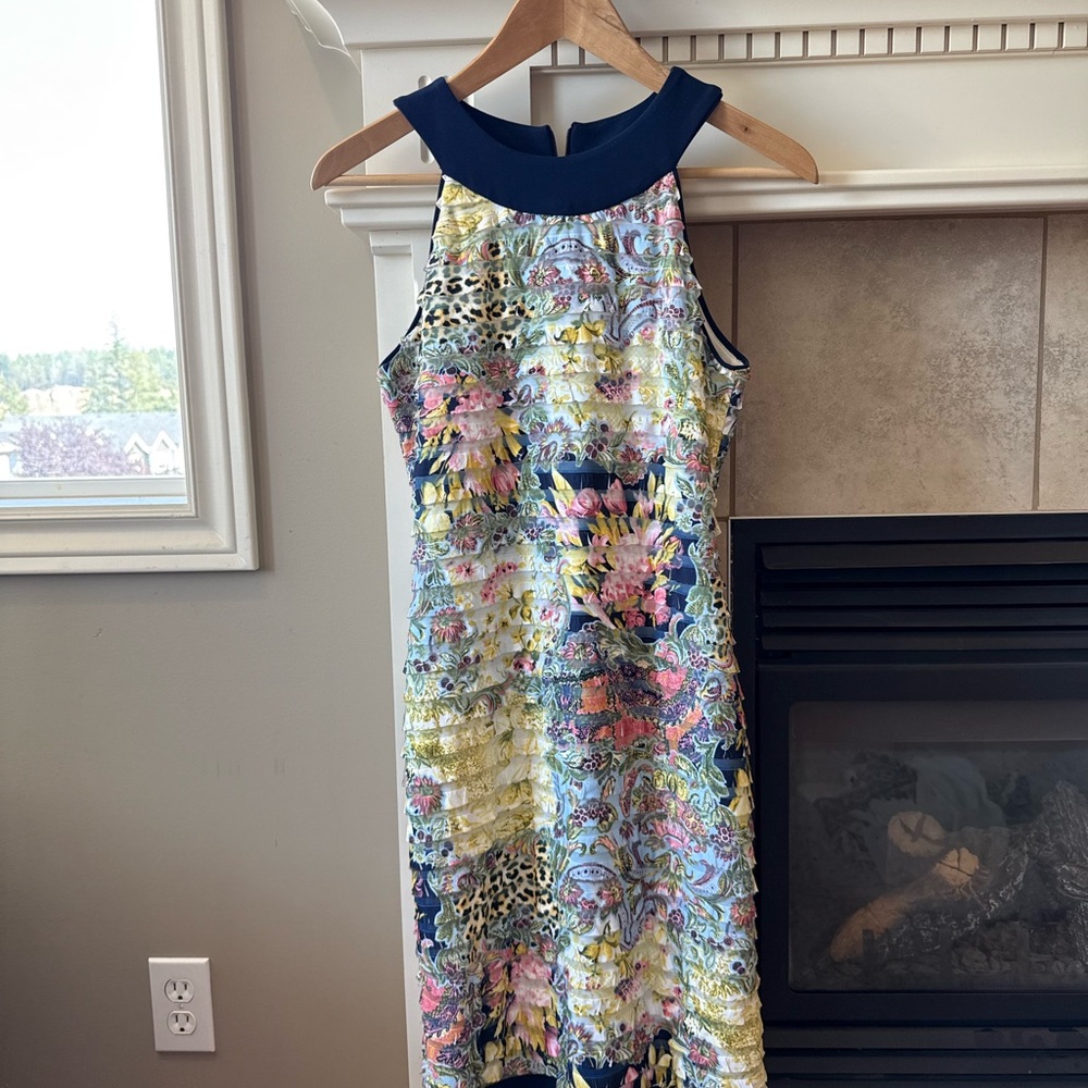 Joseph Ribkoff Navy and Floral Dress